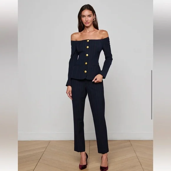 New with tags - L'AGENCE Alice Off-Shoulder Blazer - Picture 4 of 11